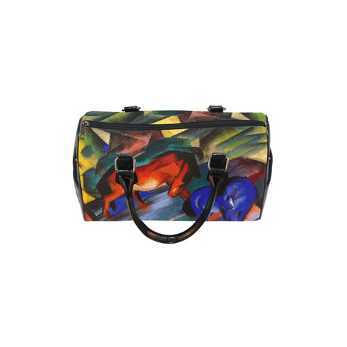 Red and Blue Horse by Franz Marc Boston Handbag (Model 1621)