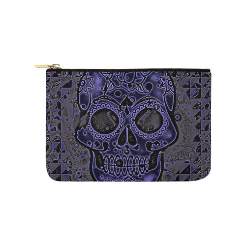 skull blue Carry-All Pouch 9.5''x6''