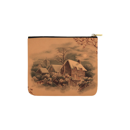 winter scene B Carry-All Pouch 6''x5''