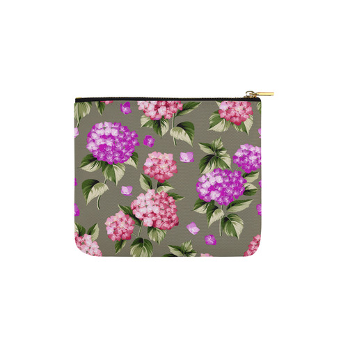 Beautiful Hydrangea Flower Floral Pattern Carry-All Pouch 6''x5''