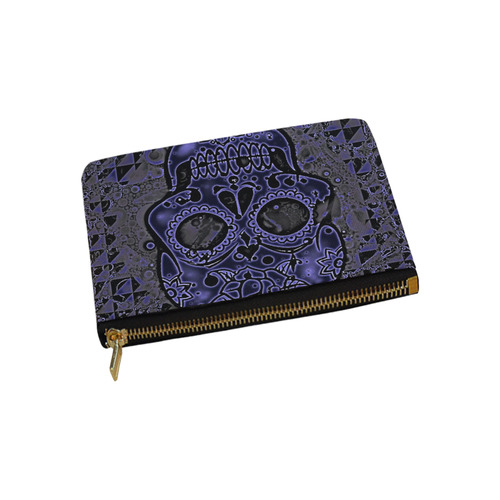 skull blue Carry-All Pouch 9.5''x6''