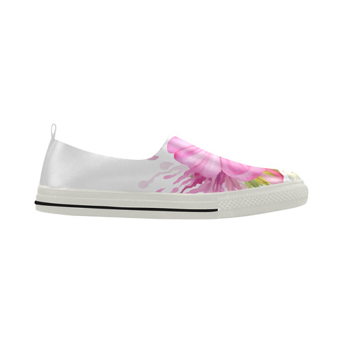 Pink flower color splash, watercolor