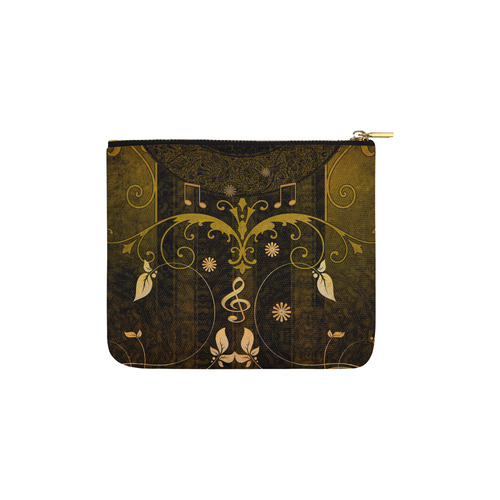 Music, clef with leaves Carry-All Pouch 6''x5''