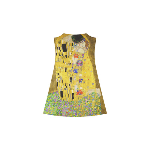 The Kiss Gustav Klimt Fine Art Alcestis Slip Dress (Model D05)