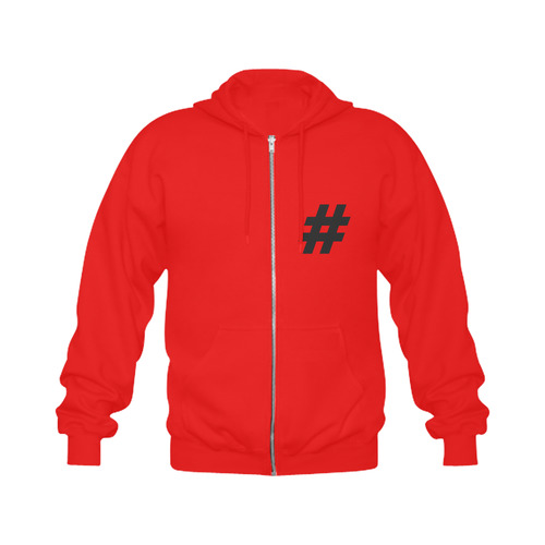 Hashtag Gildan Full Zip Hooded Sweatshirt (Model H02)