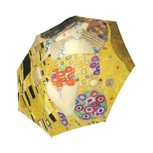 The Kiss Gustav Klimt Fine Art Foldable Umbrella (Model U01)