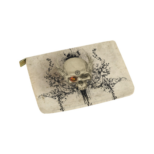 Amazing skull with wings,red eye Carry-All Pouch 9.5''x6''