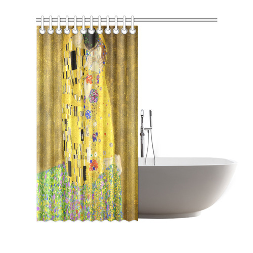 The Kiss Gustav Klimt Fine Art Shower Curtain 66"x72"