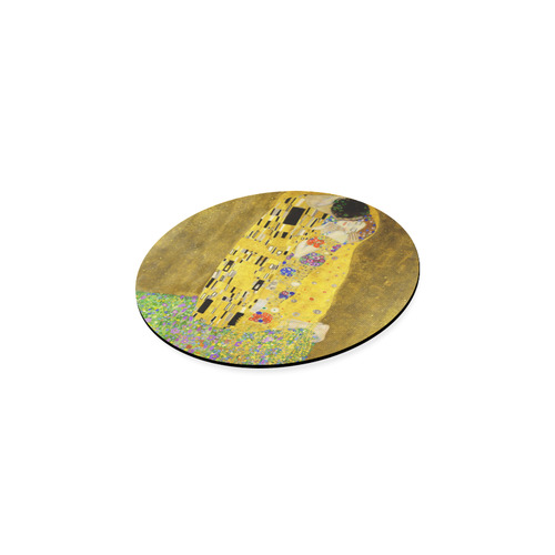 The Kiss Gustav Klimt Fine Art Round Coaster