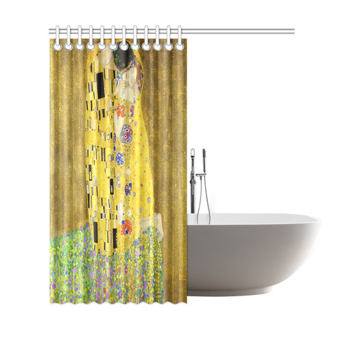 The Kiss Gustav Klimt Fine Art Shower Curtain 69"x72"