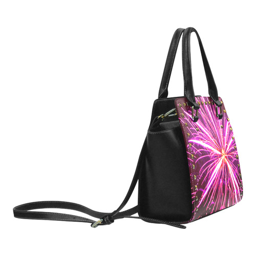 Happy New Year Fireworks Rivet Shoulder Handbag (Model 1645)