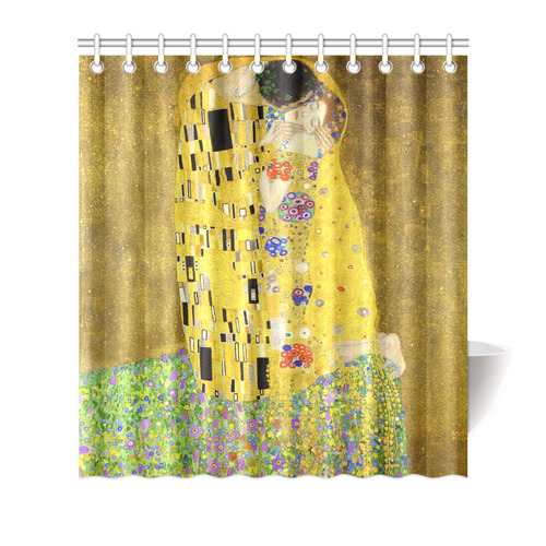 The Kiss Gustav Klimt Fine Art Shower Curtain 66"x72"