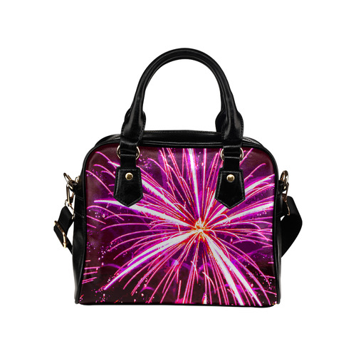 Happy New Year Fireworks Shoulder Handbag (Model 1634)
