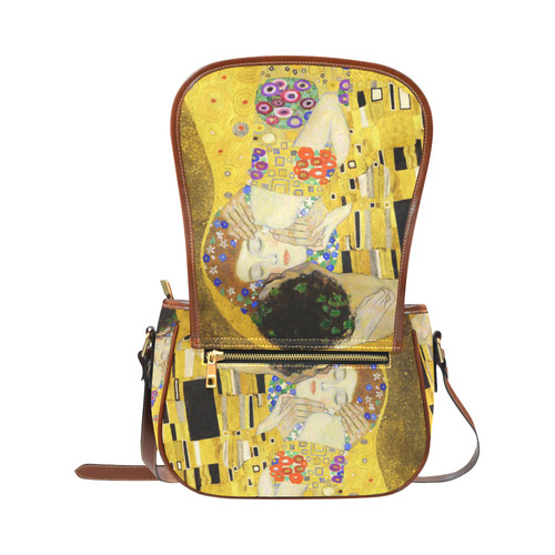 The Kiss Gustav Klimt Fine Art Saddle Bag/Small (Model 1649) Full Customization