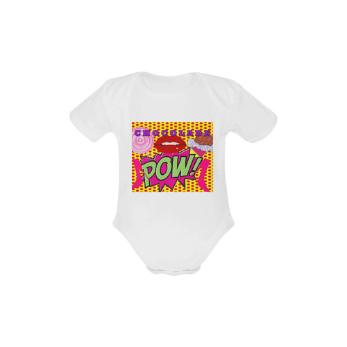 Pop Baby Baby Powder Organic Short Sleeve One Piece (Model T28)