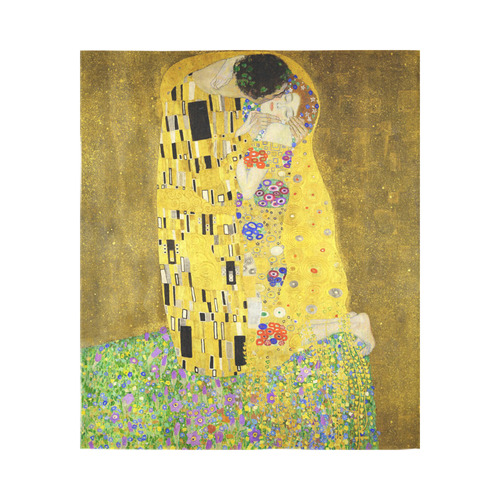 The Kiss Gustav Klimt Fine Art Cotton Linen Wall Tapestry 51"x 60"