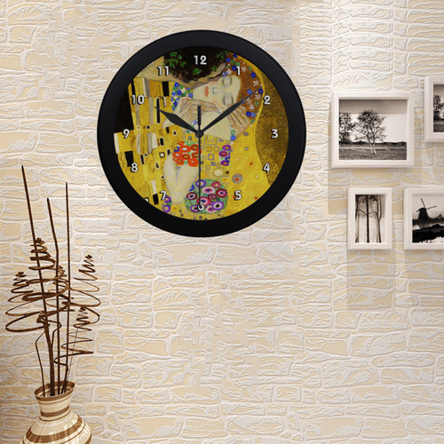 The Kiss Gustav Klimt Fine Art Circular Plastic Wall clock