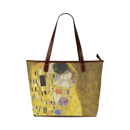 The Kiss Gustav Klimt Fine Art Shoulder Tote Bag (Model 1646)
