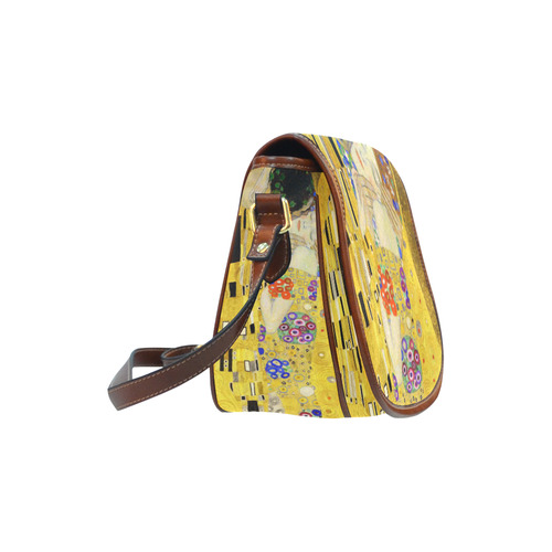 The Kiss Gustav Klimt Fine Art Saddle Bag/Small (Model 1649) Full Customization