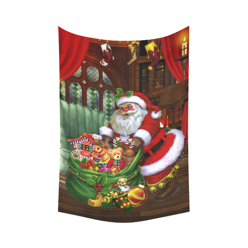 Santa Claus brings the gifts to you Cotton Linen Wall Tapestry 60"x 90"