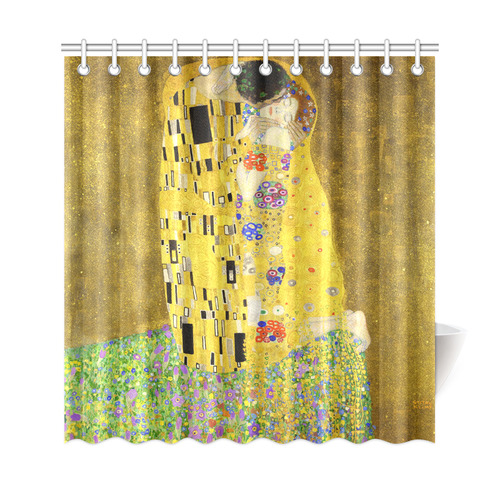 The Kiss Gustav Klimt Fine Art Shower Curtain 69"x72"