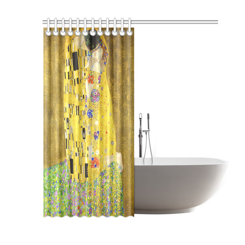 The Kiss Gustav Klimt Fine Art Shower Curtain 60"x72"