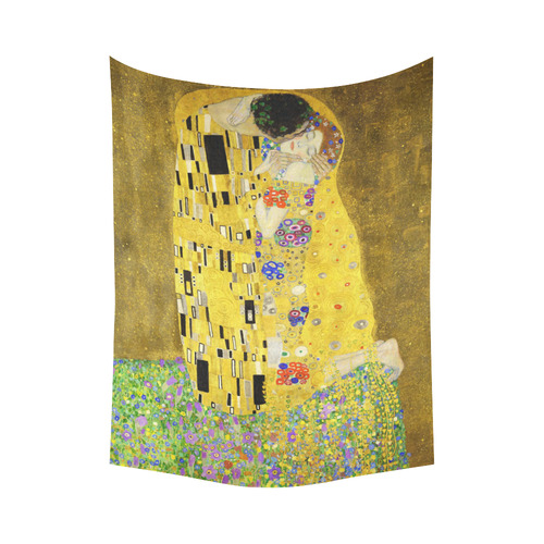 The Kiss Gustav Klimt Fine Art Cotton Linen Wall Tapestry 60"x 80"