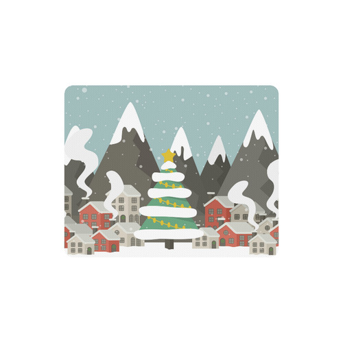 Christmas Landscape Mountains Snow Tree Rectangle Mousepad
