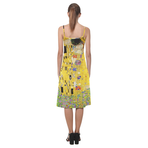 The Kiss Gustav Klimt Fine Art Alcestis Slip Dress (Model D05)