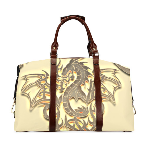 Bautiful dragon, tribal design Classic Travel Bag (Model 1643) Remake