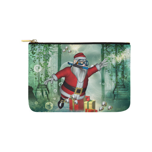 Christmas, Santa Claus underwater Carry-All Pouch 9.5''x6''