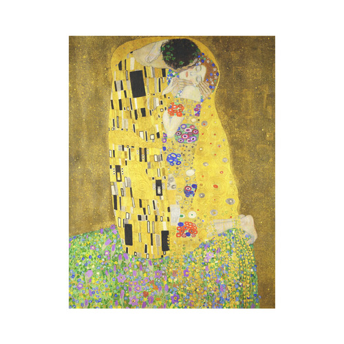 The Kiss Gustav Klimt Fine Art Cotton Linen Wall Tapestry 60"x 80"