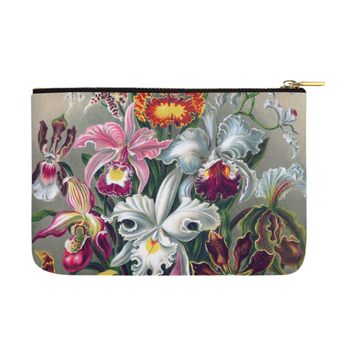 Orchid Flowers Ernst Haeckel Floral Nature Art Carry-All Pouch 12.5''x8.5''