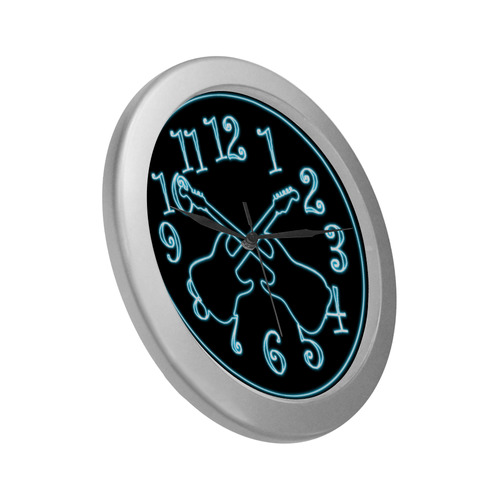 Rock Clock Silver Color Wall Clock