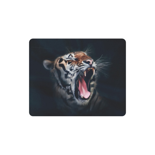 A painted glorious roaring Tiger Portrait Rectangle Mousepad