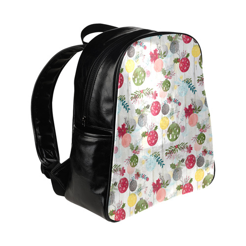 Christmas Balls & Branches Decoration Multi-Pockets Backpack (Model 1636)