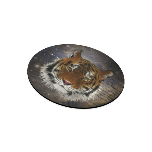 An abstract magnificent tiger Round Mousepad