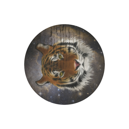 An abstract magnificent tiger Round Mousepad