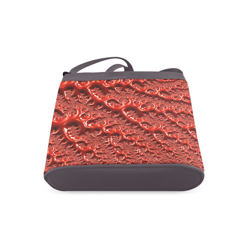 Cool Red Fractal White Lights Crossbody Bags (Model 1613)