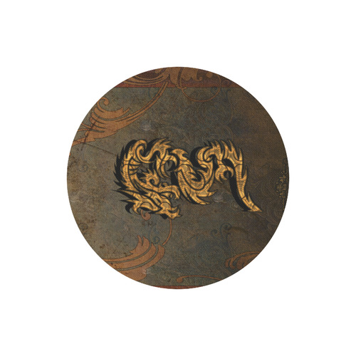 The dragon, tribal Round Mousepad