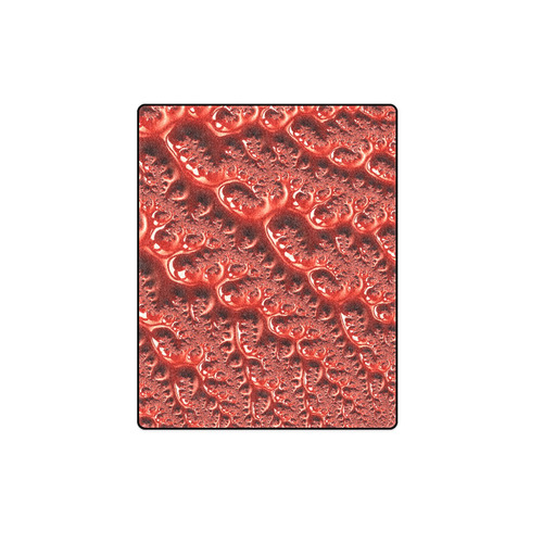 Cool Red Fractal White Lights Blanket 40"x50"