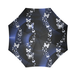 Blue Butterflies Foldable Umbrella (Model U01)