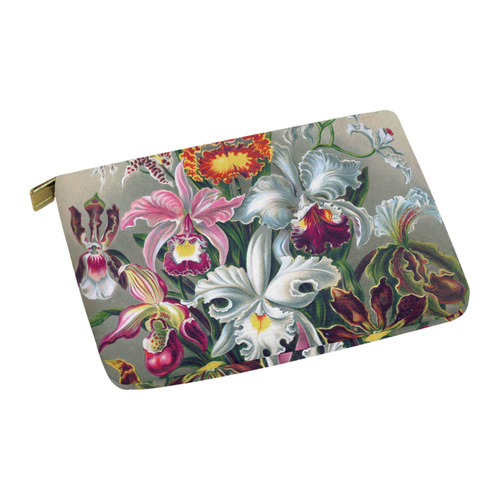 Orchid Flowers Ernst Haeckel Floral Nature Art Carry-All Pouch 12.5''x8.5''