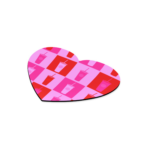 New! Girly luxury mousepad. Red and pink edition with Cocktails Heart-shaped Mousepad