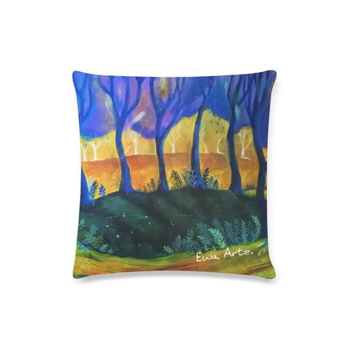 See and blue Trees. Ewa Arte Custom Zippered Pillow Case 16"x16"(Twin Sides)