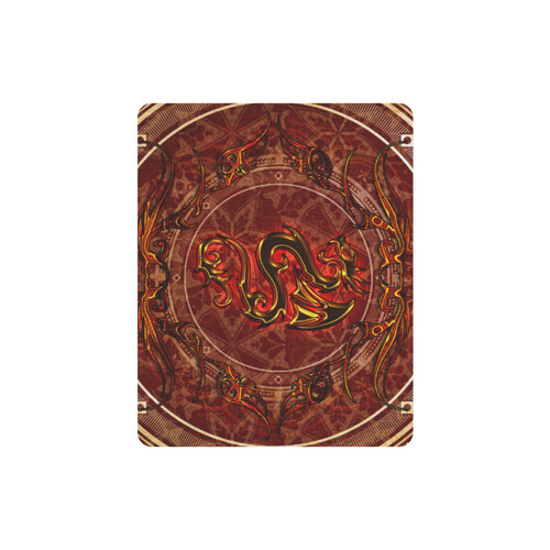 Awesome draogn, red colors Rectangle Mousepad