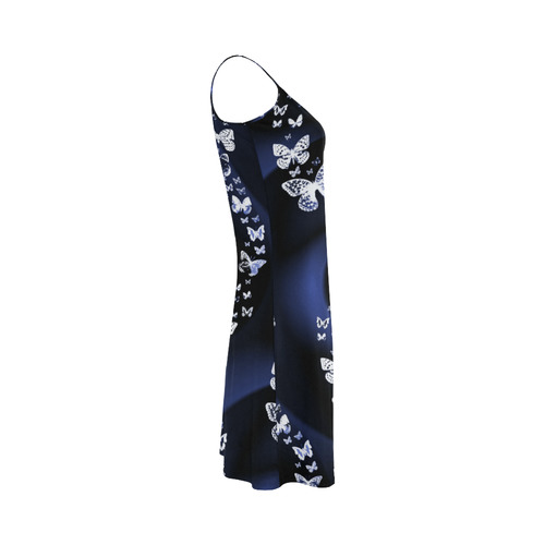 Blue Butterflies Alcestis Slip Dress (Model D05)