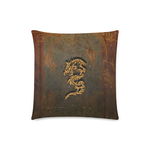 The dragon, tribal Custom Zippered Pillow Case 18"x18"(Twin Sides)