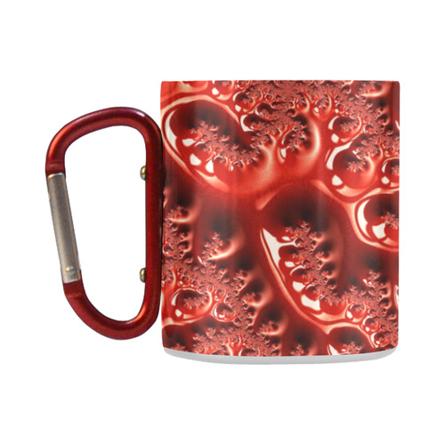 Cool Red Fractal White Lights Classic Insulated Mug(10.3OZ)