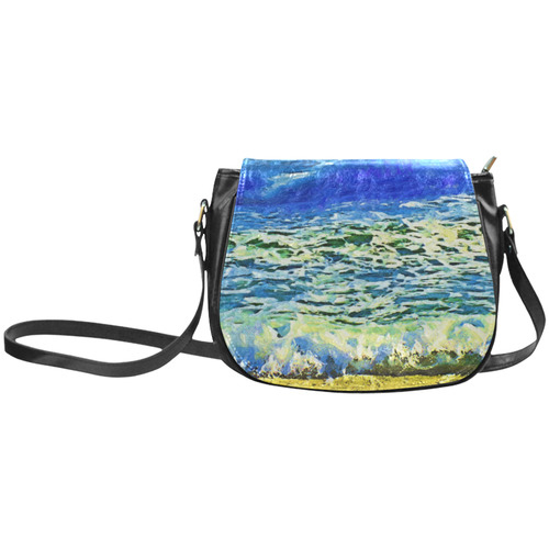 Blue Ocean Waves Classic Saddle Bag/Small (Model 1648)